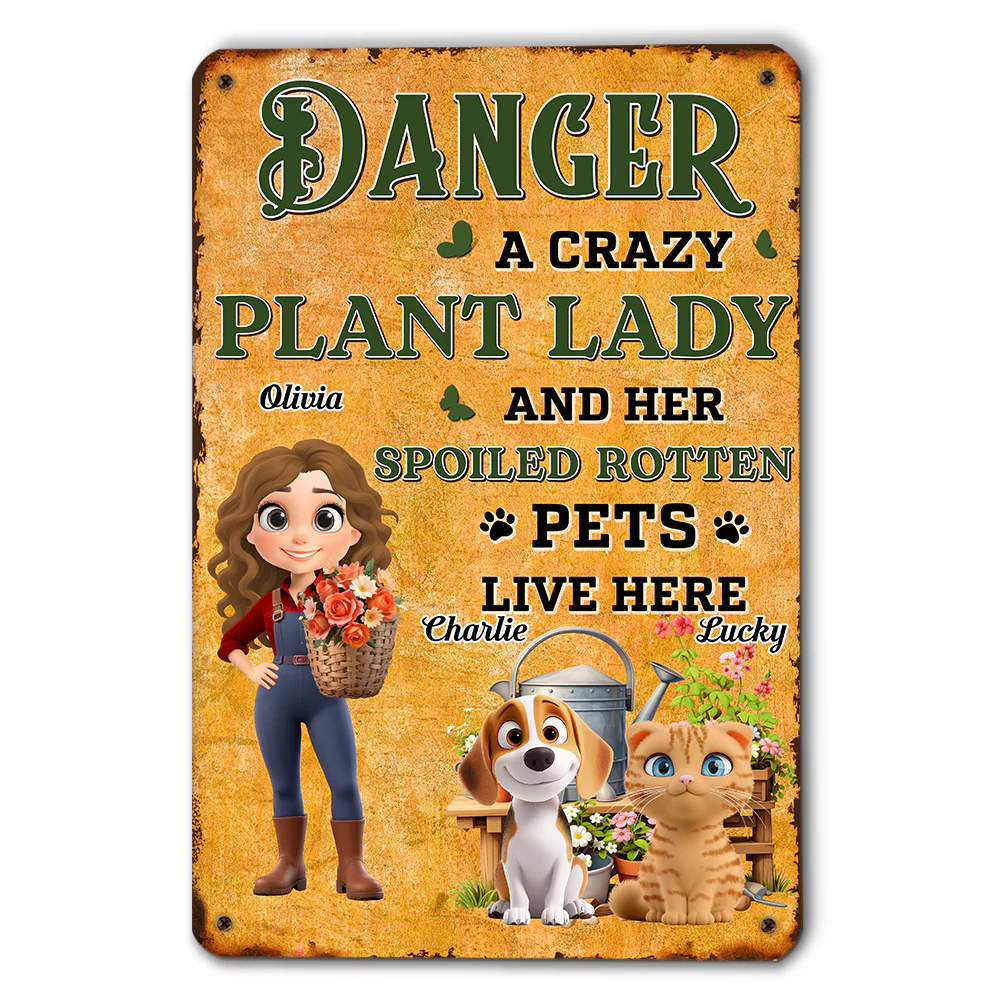 Danger Pet Version - Personalized Custom Metal Sign