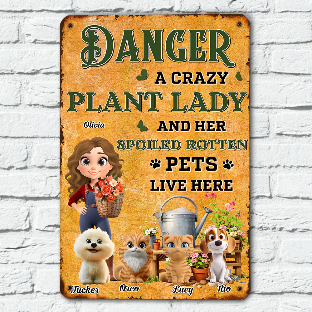 Danger Pet Version - Personalized Custom Metal Sign - Image 2