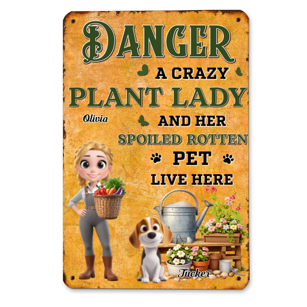 Danger Pet Version - Personalized Custom Metal Sign - Image 5