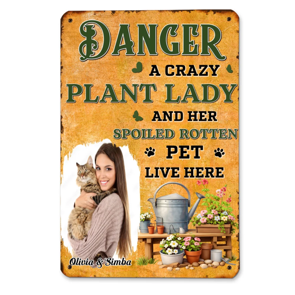 Danger Pet Version Photo - Personalized Custom Metal Sign - Image 2