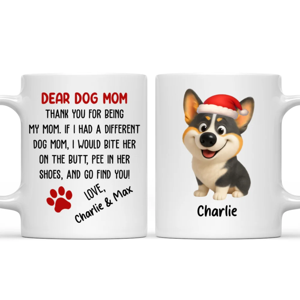 Dear Dog Mom - Personalized Custom Coffee Mug - Image 6