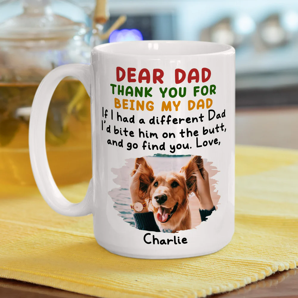 Dear My Dad Mom Mum Photo - Personalized Custom Coffee Mug - Image 2