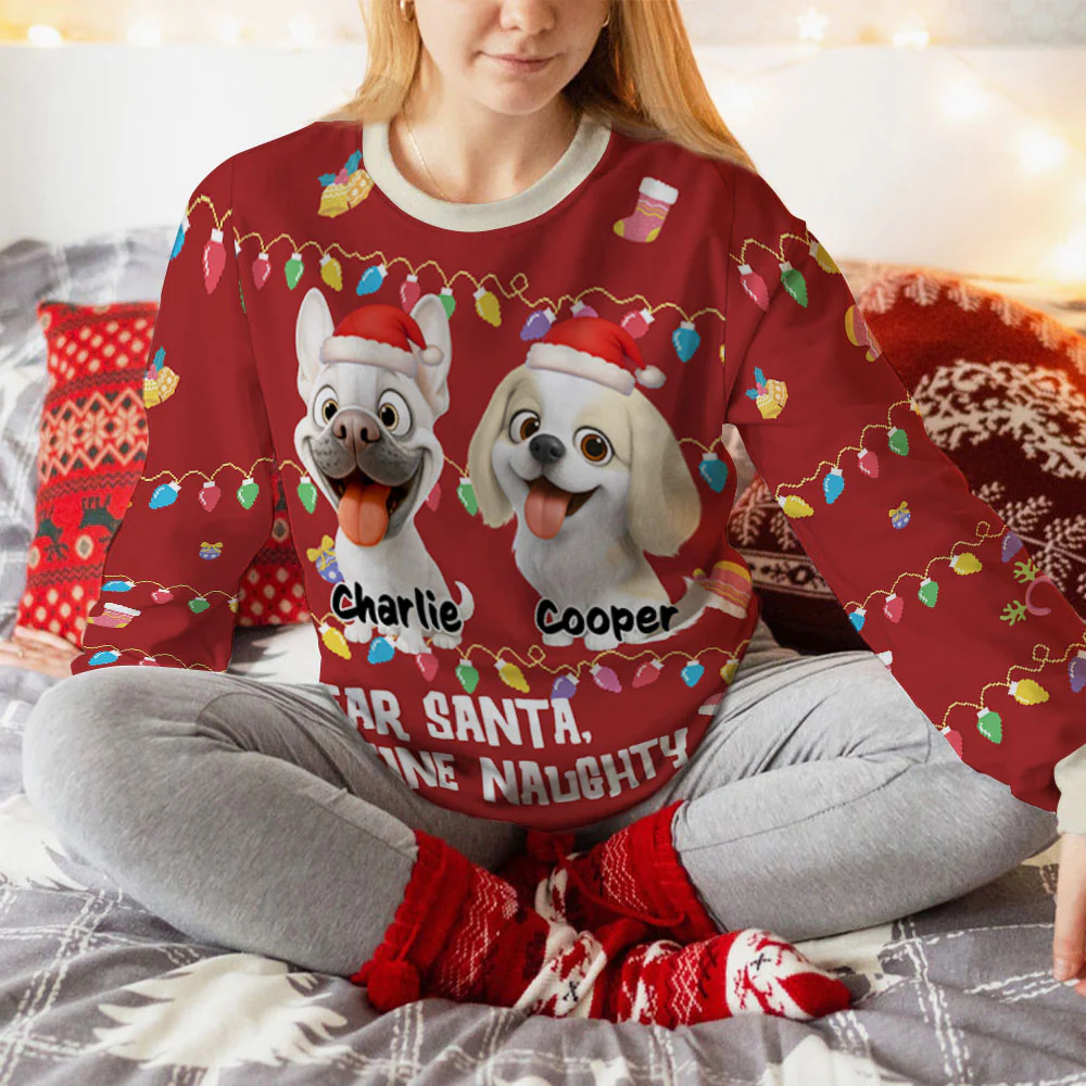 Define Naughty Dog - Personalized Custom All-Over-Print Sweatshirt - Image 4