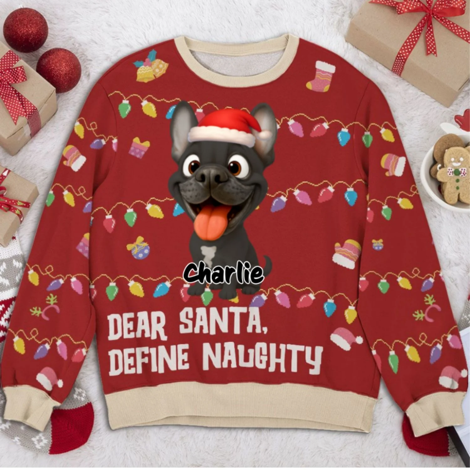 Define Naughty Dog - Personalized Custom All-Over-Print Sweatshirt - Image 6