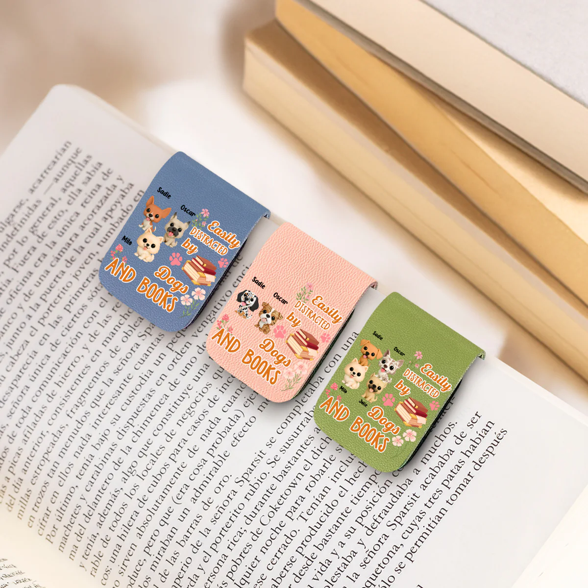 Distracted By Whom - Personalized Custom Leather Bookmark - Image 4