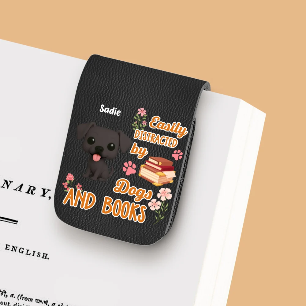 Distracted By Whom - Personalized Custom Leather Bookmark - Image 7