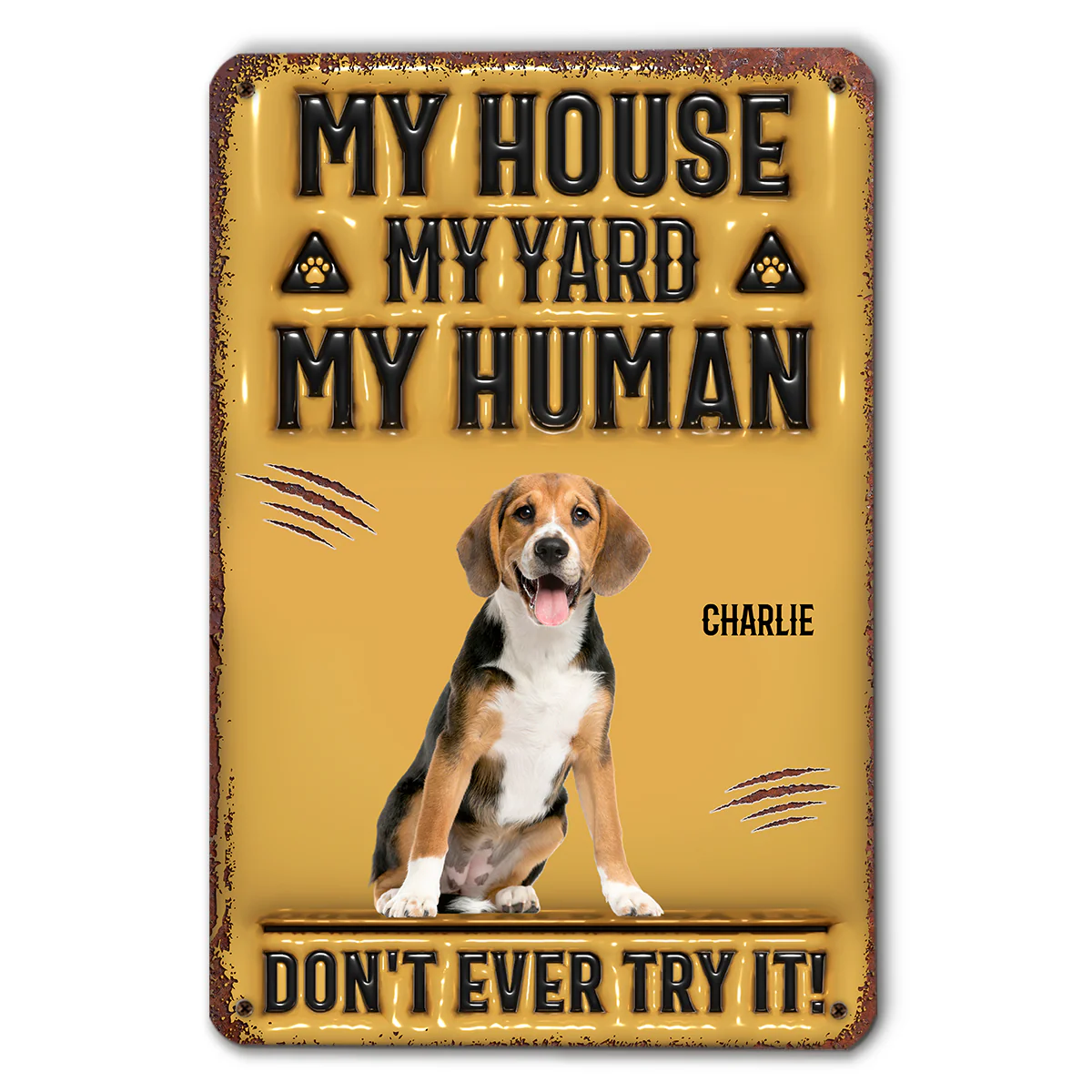 Do Not Give A Try Photo - Personalized Custom 3D Inflated Effect Metal Sign