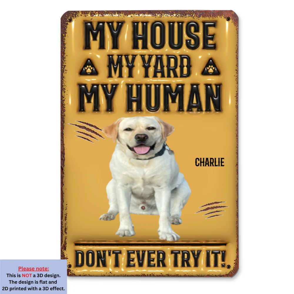 Do Not Give A Try Photo - Personalized Custom 3D Inflated Effect Metal Sign - Image 6