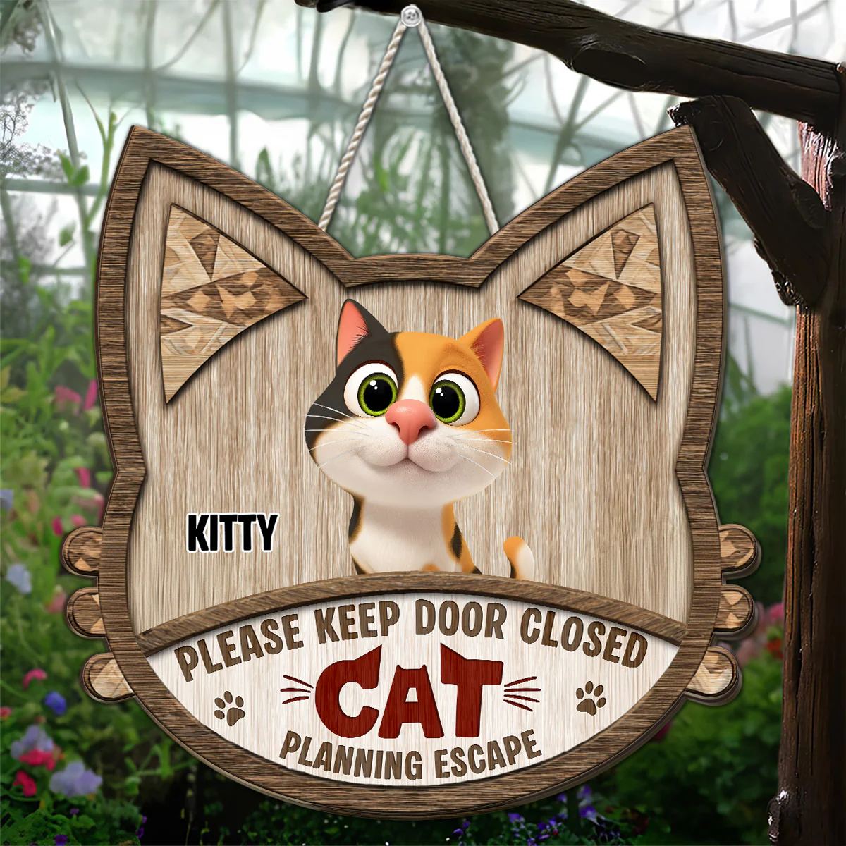Do Not Leave The Door Open - Personalized Custom Wood Sign - Image 2