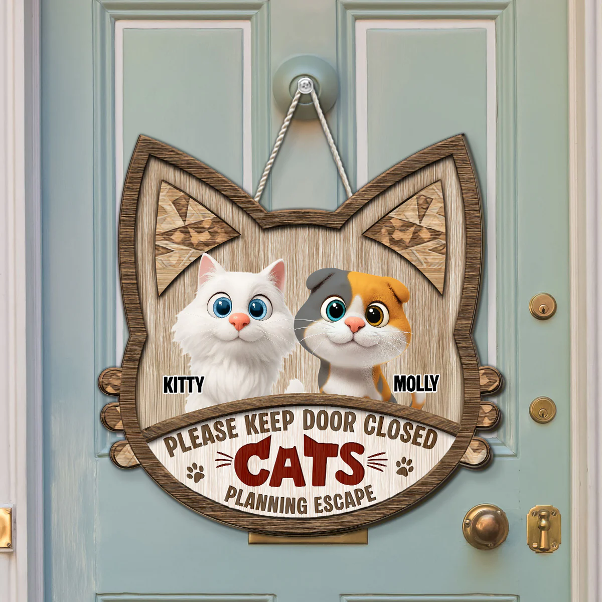 Do Not Leave The Door Open - Personalized Custom Wood Sign - Image 4