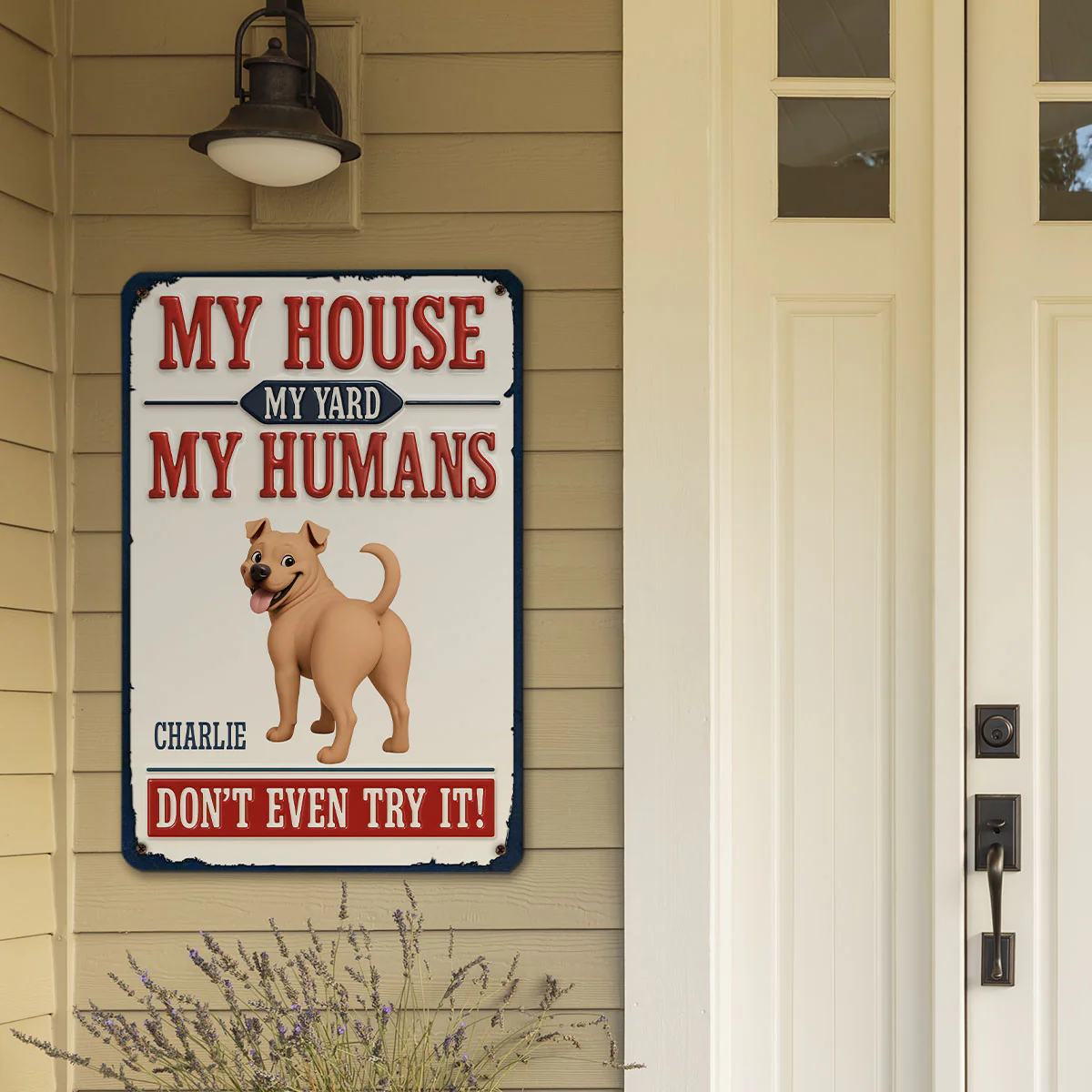 Do Not Try It Human - Personalized Custom 3D Inflated Effect Metal Sign - Image 5