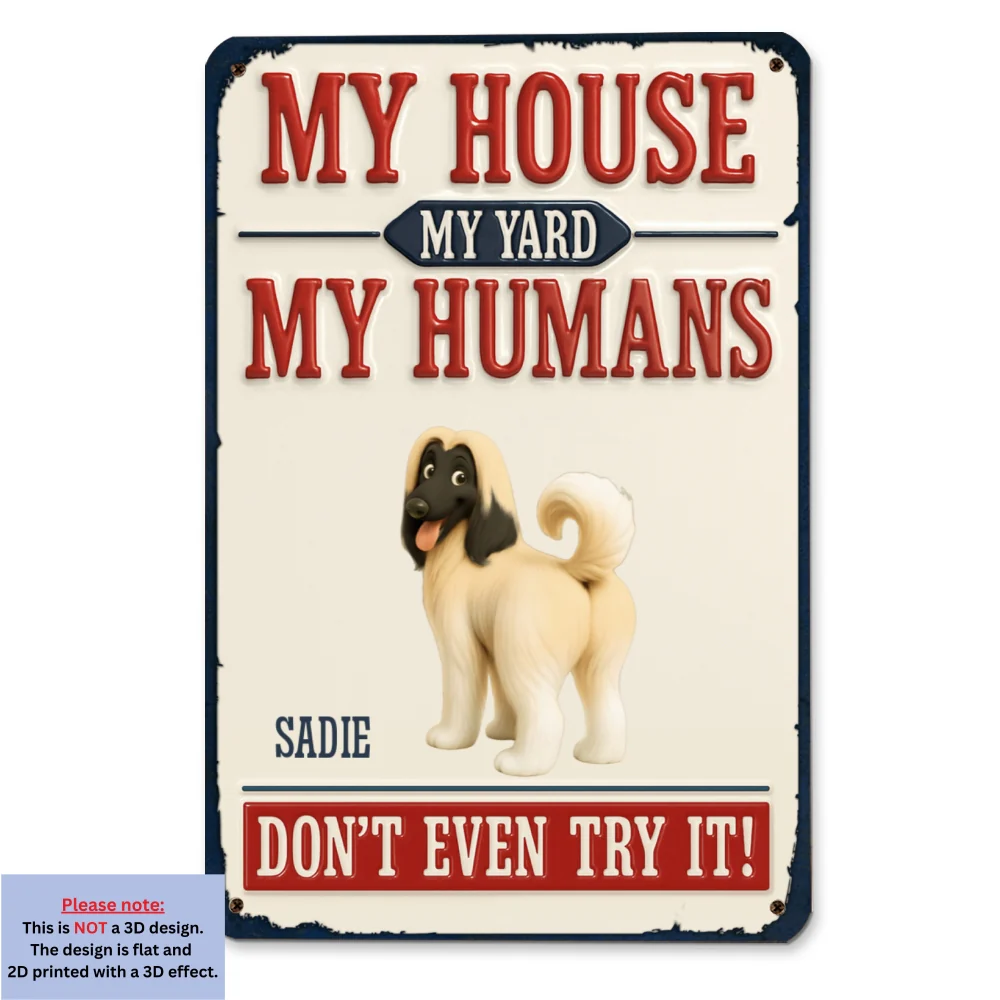 Do Not Try It Human - Personalized Custom 3D Inflated Effect Metal Sign - Image 7