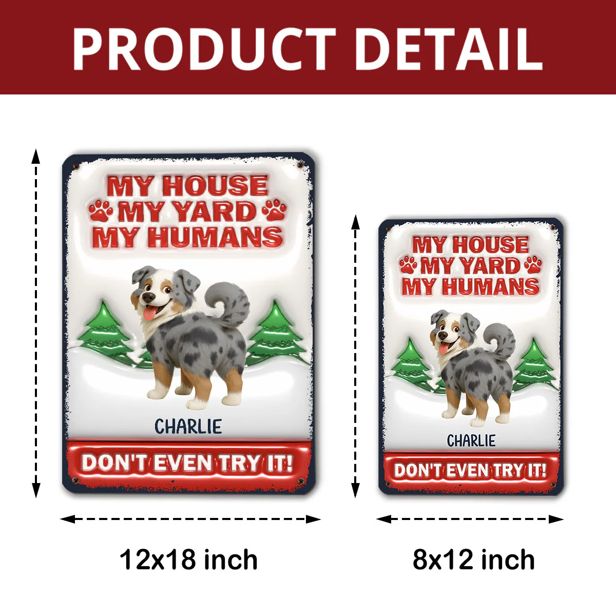 Do Not Try It Human Ver Christmas - Personalized Custom 3D Inflated Effect Metal Sign - Image 5