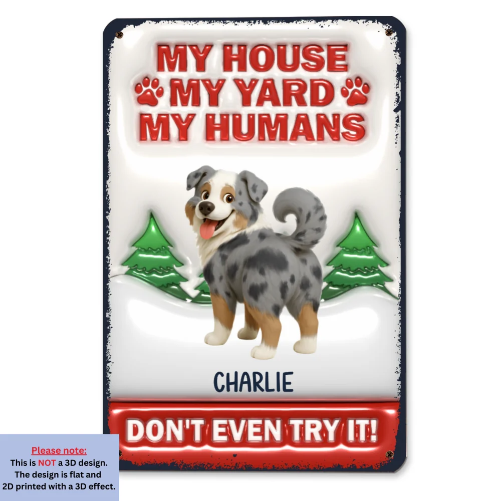 Do Not Try It Human Ver Christmas - Personalized Custom 3D Inflated Effect Metal Sign - Image 6
