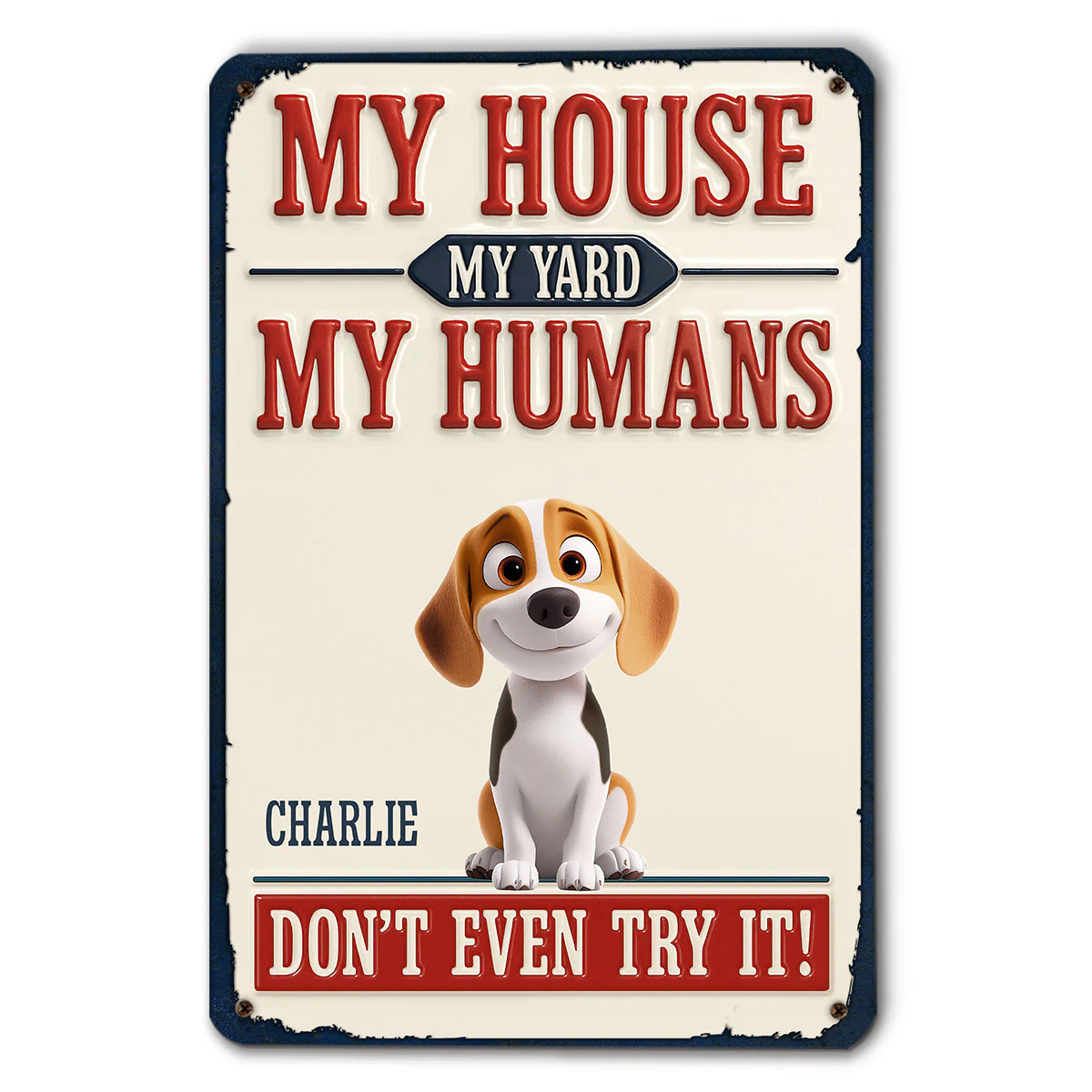 Do Not Try It Human Ver New - Personalized Custom 3D Inflated Effect Metal Sign
