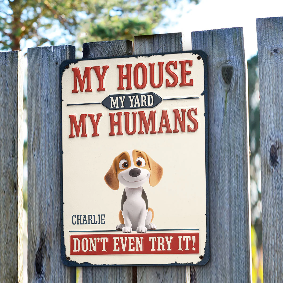 Do Not Try It Human Ver New - Personalized Custom 3D Inflated Effect Metal Sign - Image 3