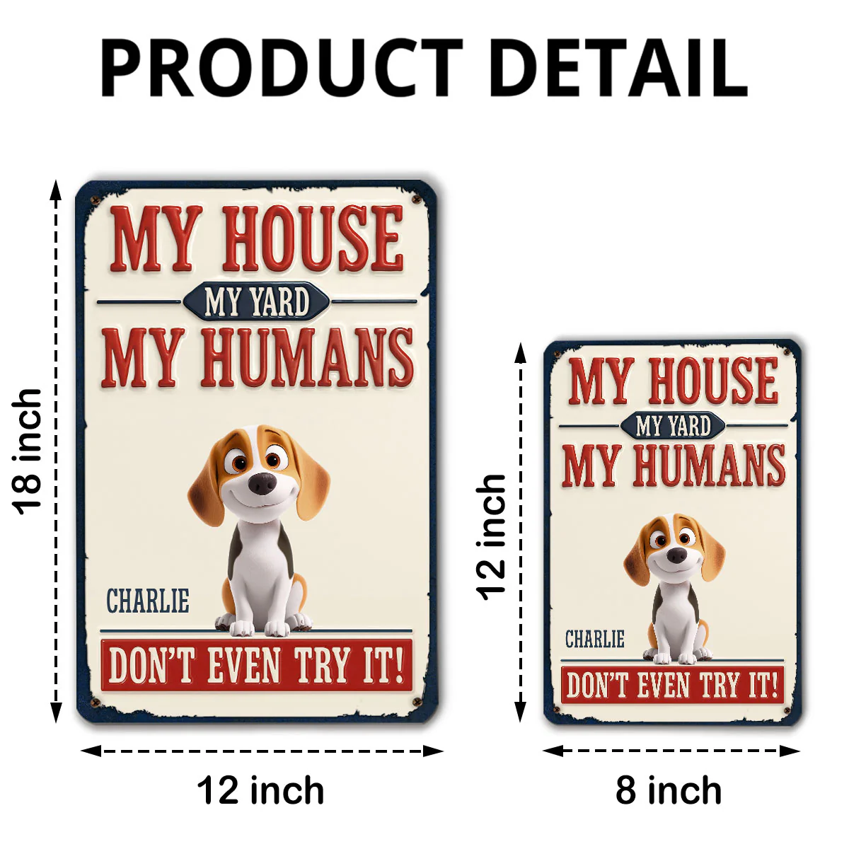 Do Not Try It Human Ver New - Personalized Custom 3D Inflated Effect Metal Sign - Image 5