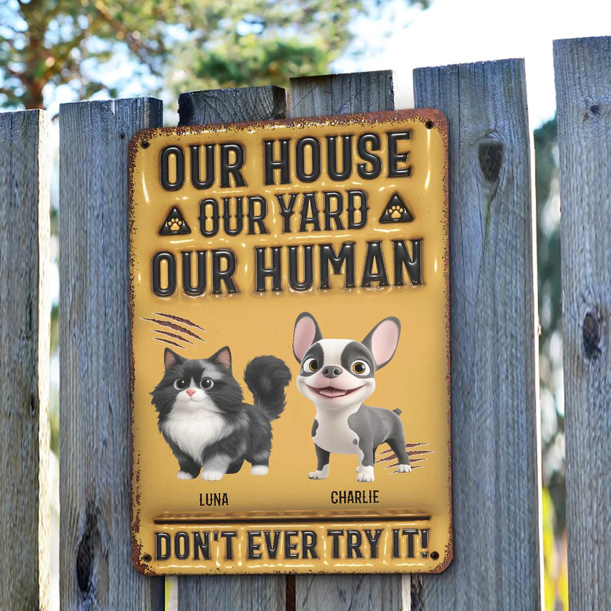 Do Not Try They Said - Personalized Custom 3D Inflated Effect Metal Sign - Image 3