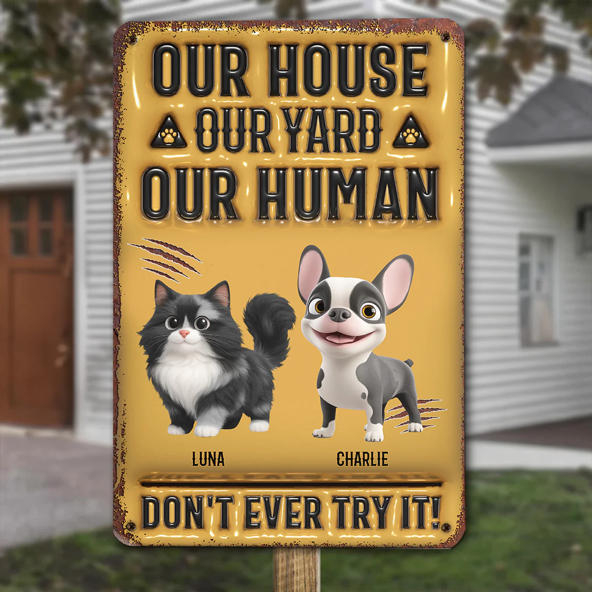 Do Not Try They Said - Personalized Custom 3D Inflated Effect Metal Sign - Image 5