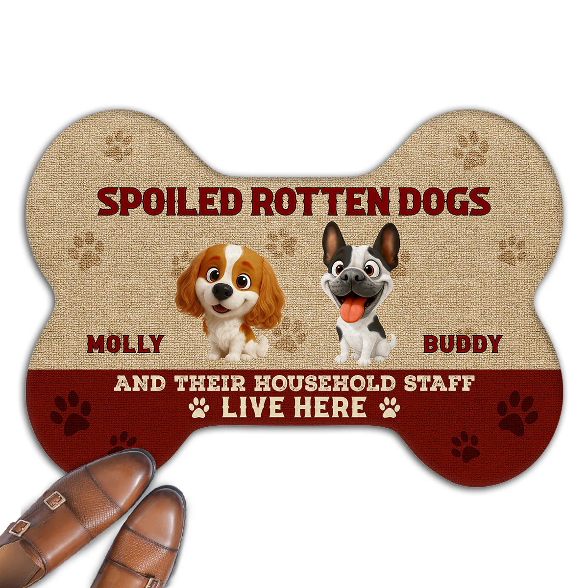 Does The Spoiled Dog Live Here - Personalized Custom Doormat