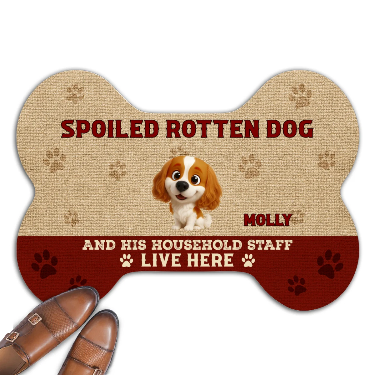 Does The Spoiled Dog Live Here - Personalized Custom Doormat - Image 6