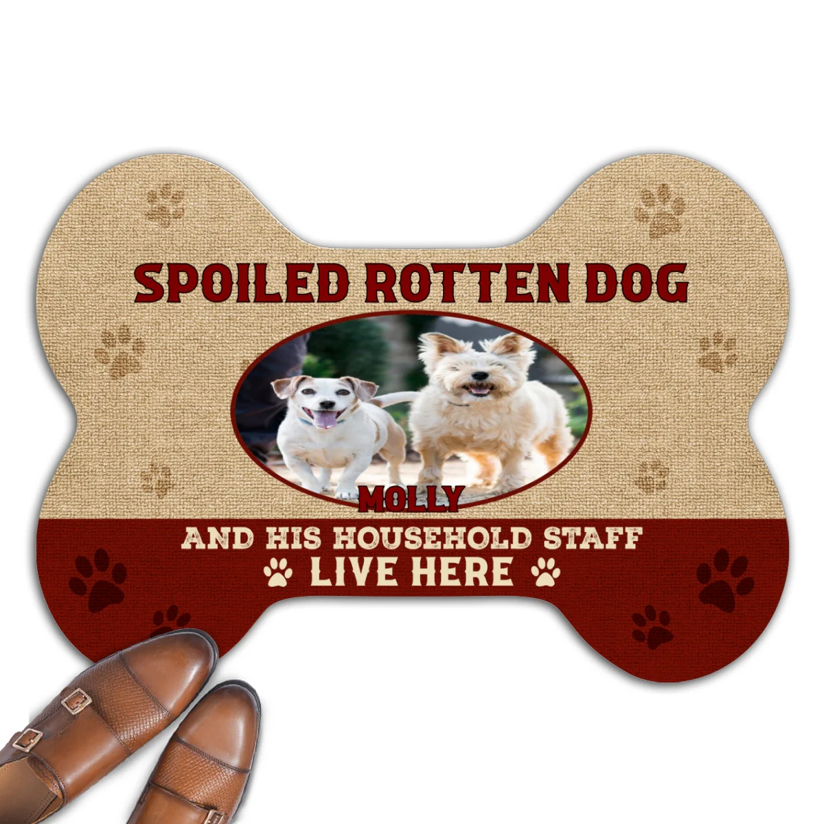Does The Spoiled Dog Live Here Photo - Personalized Custom Doormat - Image 4