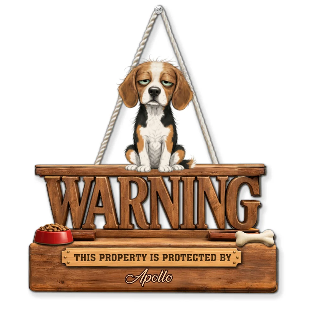 Dog Alarm System - Personalized Custom Wood Sign - Image 6