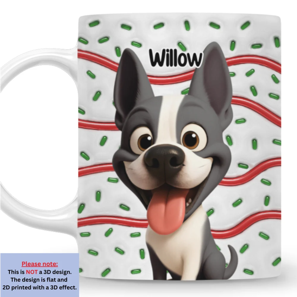 Dog And Cake Cartoon - Personalized Custom 3D Inflated Effect Mug - Image 7