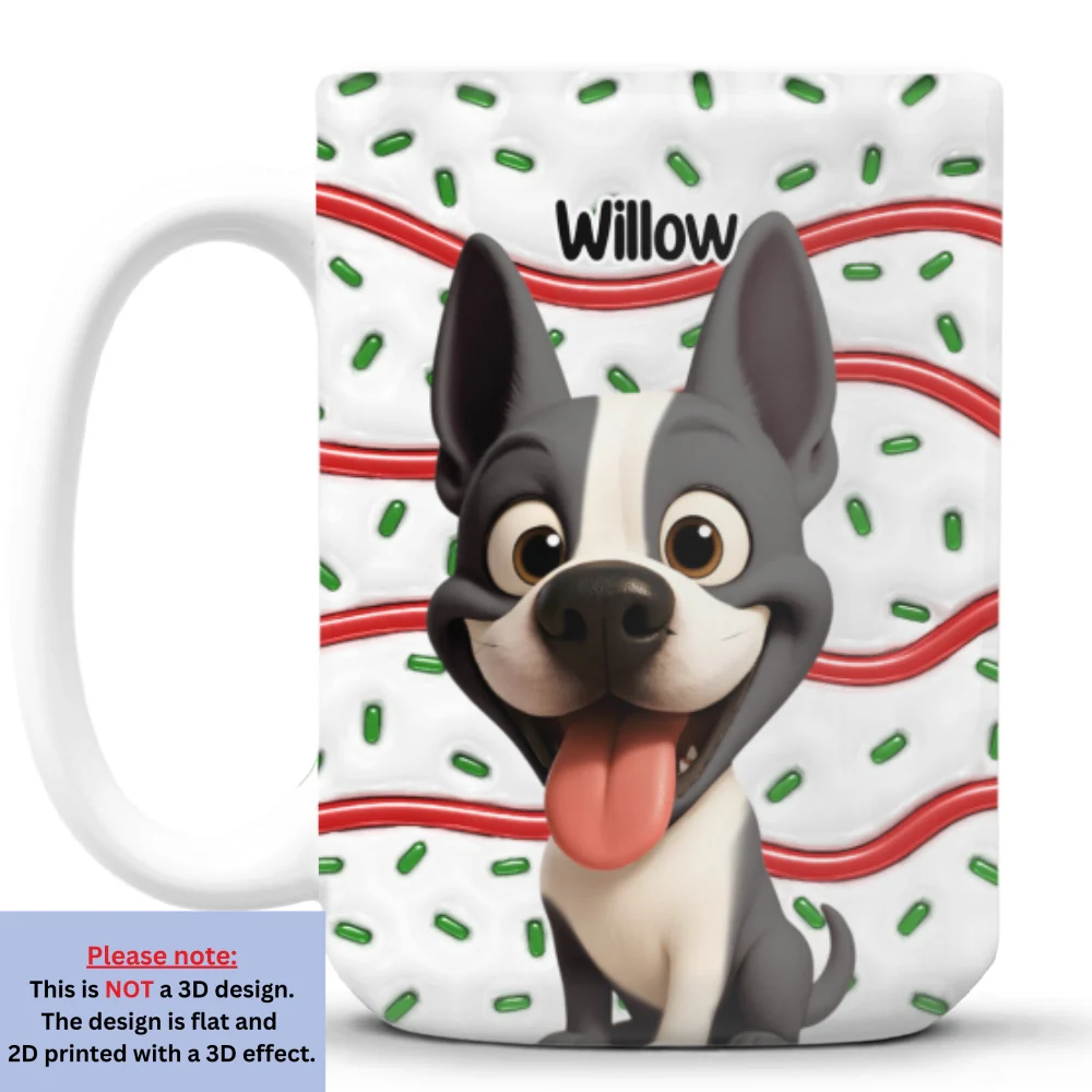 Dog And Cake Cartoon - Personalized Custom 3D Inflated Effect Mug - Image 8