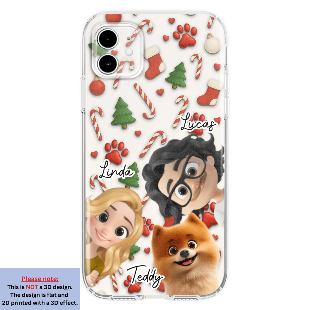 Dog And Couple Cartoon - Personalized Custom Phone Case - Image 10