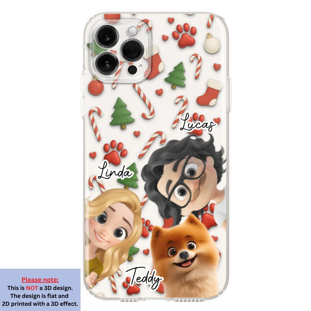 Dog And Couple Cartoon - Personalized Custom Phone Case - Image 12