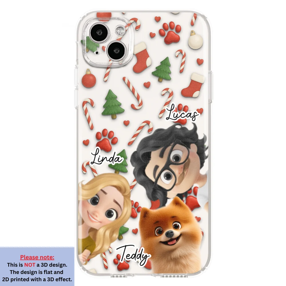 Dog And Couple Cartoon - Personalized Custom Phone Case - Image 13