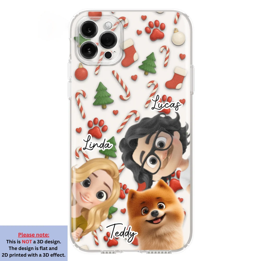 Dog And Couple Cartoon - Personalized Custom Phone Case - Image 14