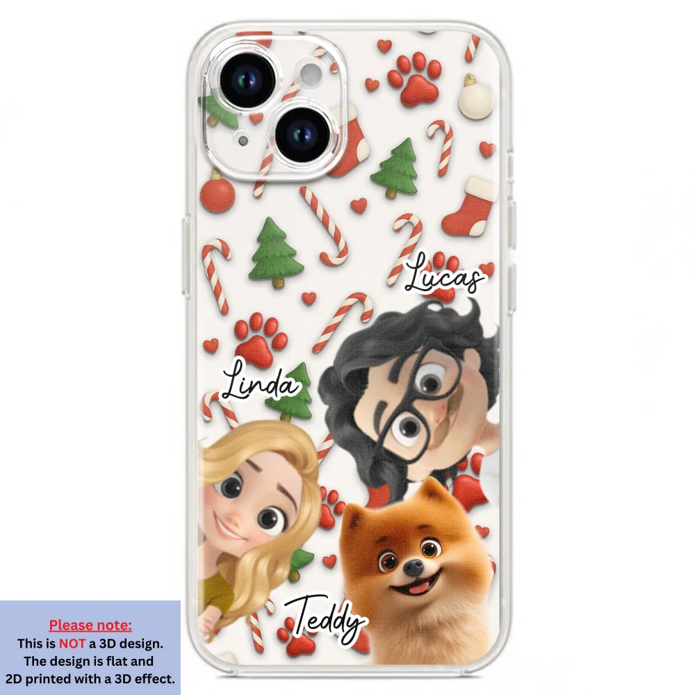 Dog And Couple Cartoon - Personalized Custom Phone Case - Image 17