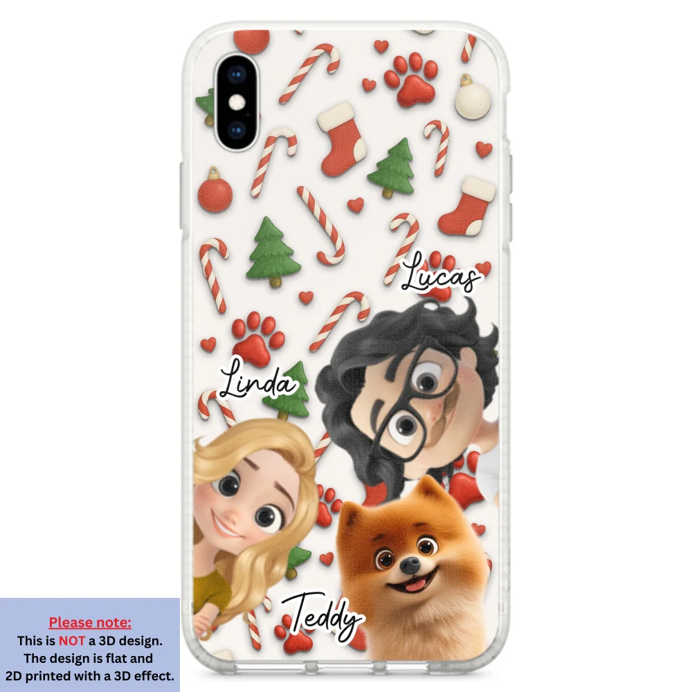 Dog And Couple Cartoon - Personalized Custom Phone Case - Image 23