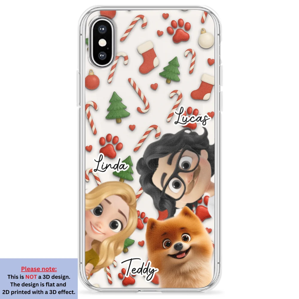 Dog And Couple Cartoon - Personalized Custom Phone Case - Image 24