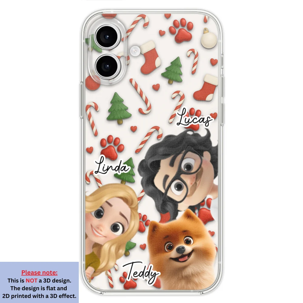 Dog And Couple Cartoon - Personalized Custom Phone Case - Image 25