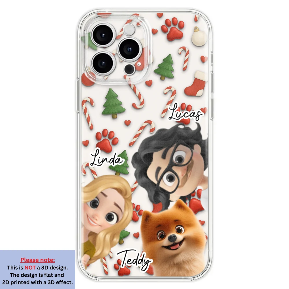 Dog And Couple Cartoon - Personalized Custom Phone Case - Image 26