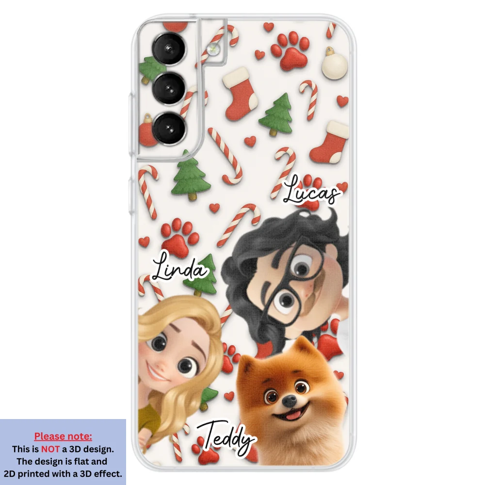 Dog And Couple Cartoon - Personalized Custom Phone Case - Image 27