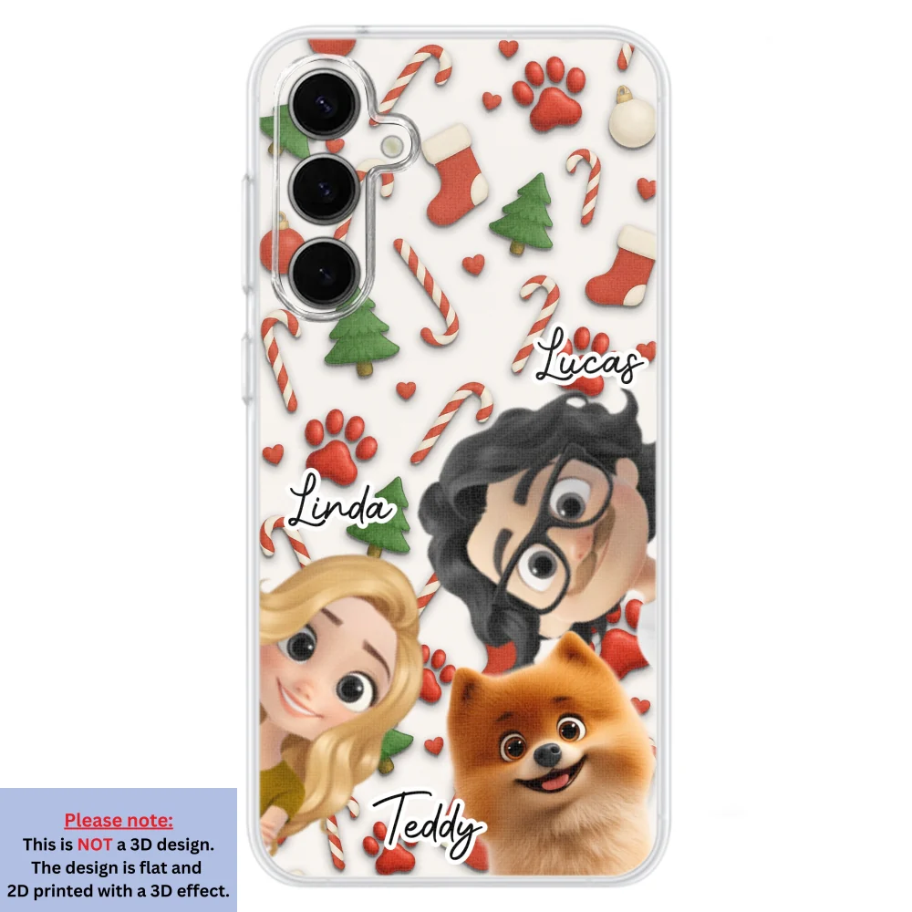 Dog And Couple Cartoon - Personalized Custom Phone Case - Image 29