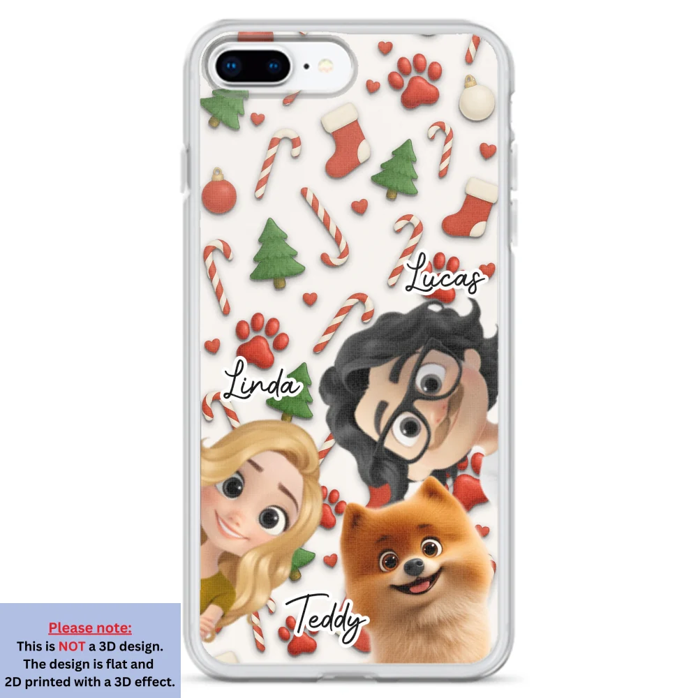 Dog And Couple Cartoon - Personalized Custom Phone Case - Image 6