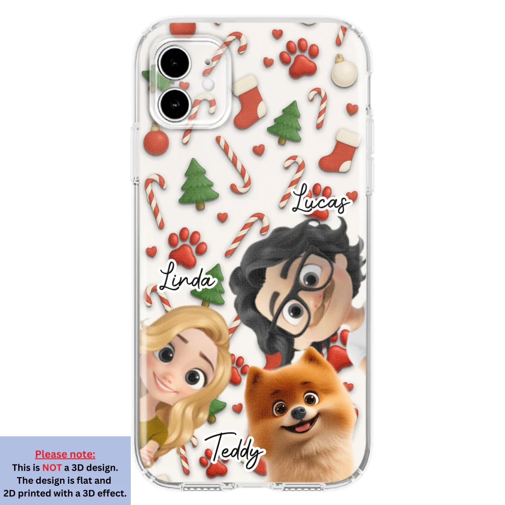 Dog And Couple Cartoon - Personalized Custom Phone Case - Image 7