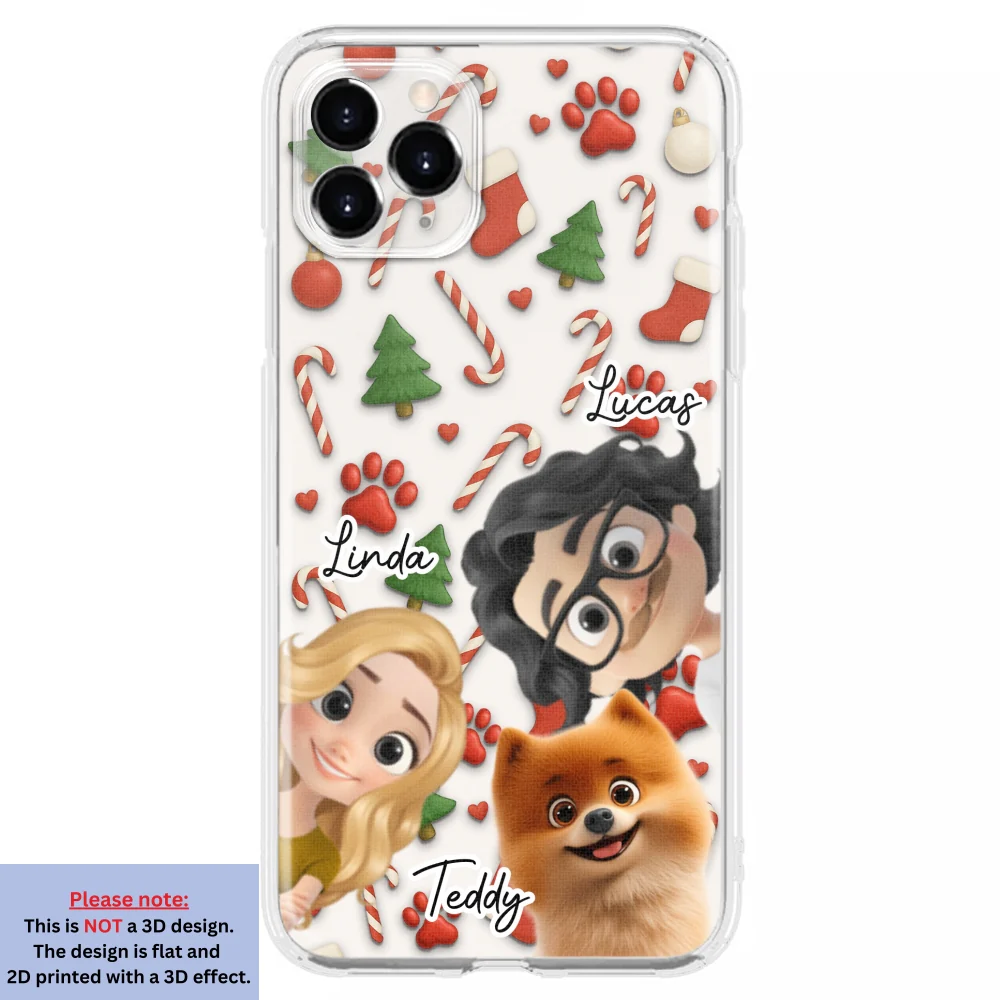 Dog And Couple Cartoon - Personalized Custom Phone Case - Image 9