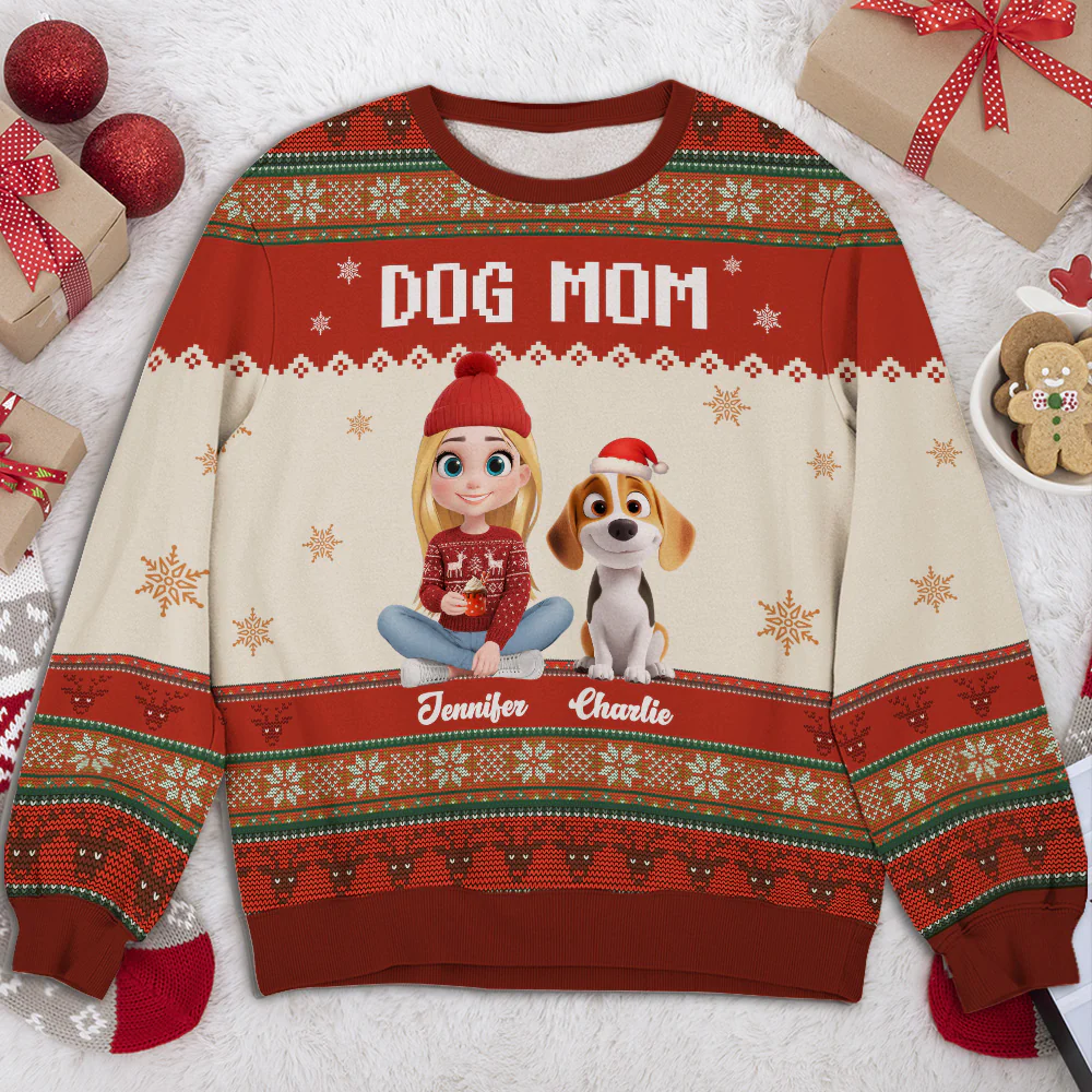 Dog And Holiday - Personalized Custom All-Over-Print Sweatshirt