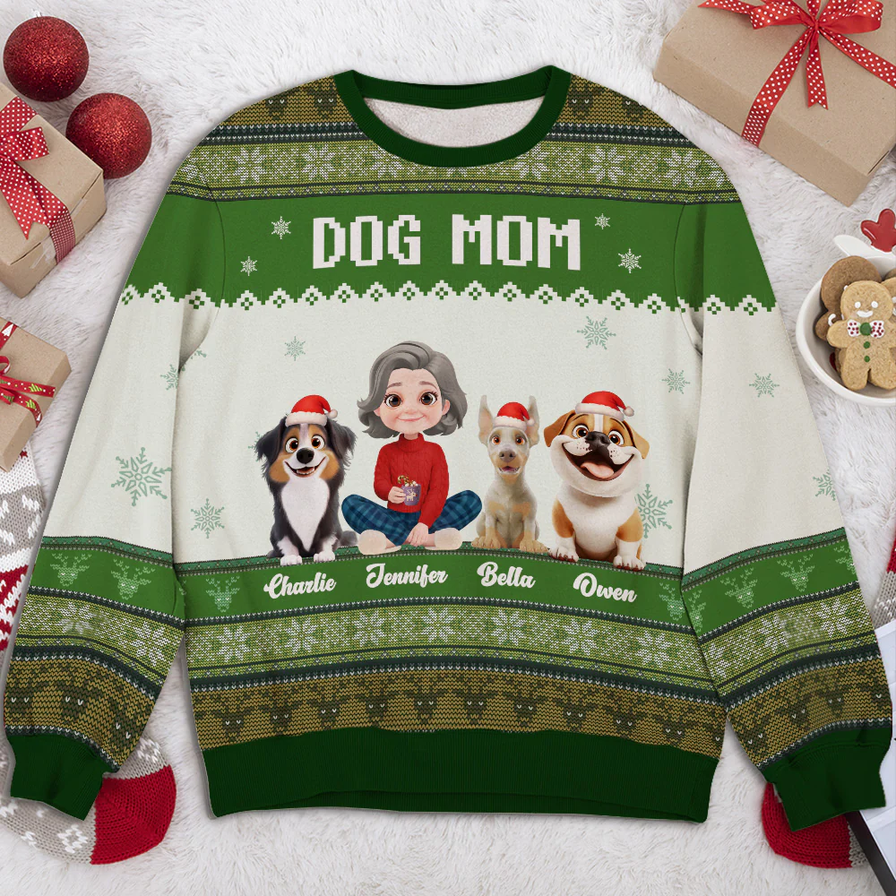 Dog And Holiday - Personalized Custom All-Over-Print Sweatshirt - Image 3