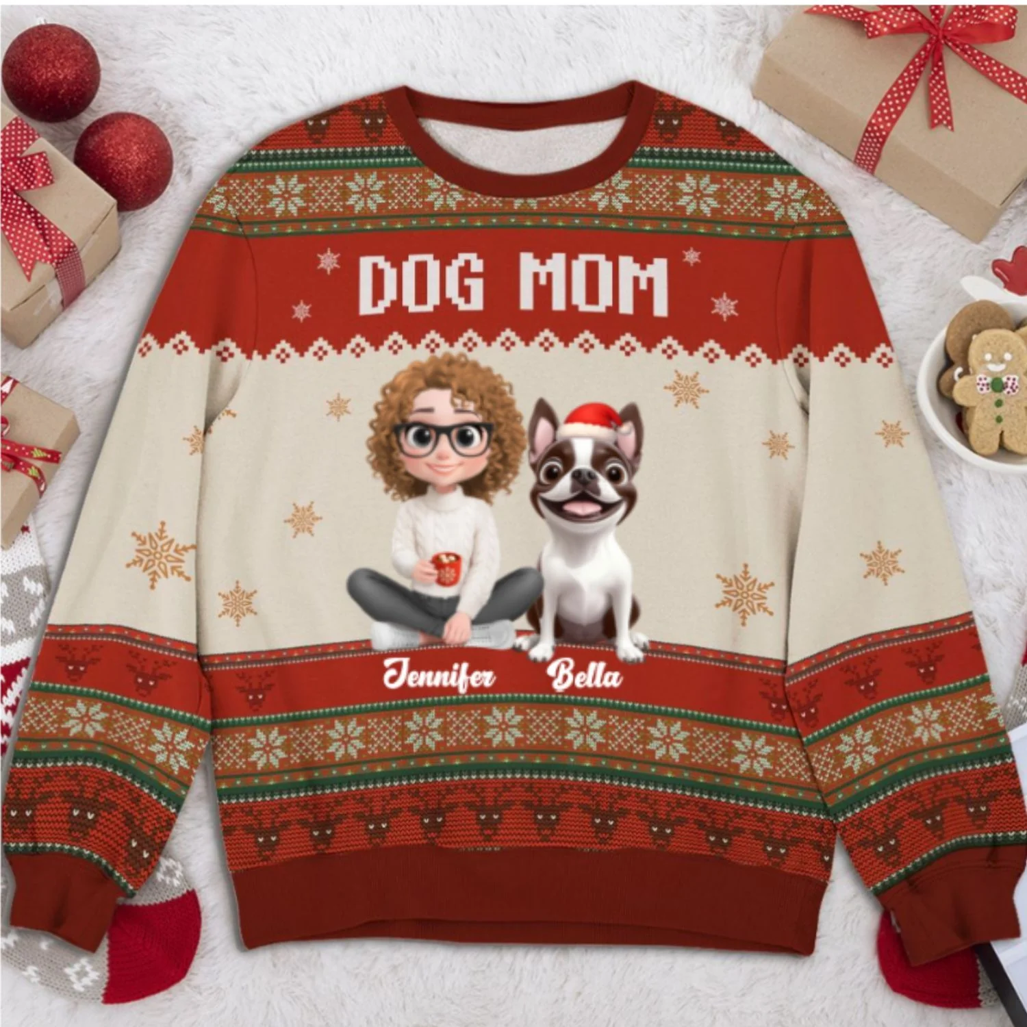 Dog And Holiday - Personalized Custom All-Over-Print Sweatshirt - Image 6