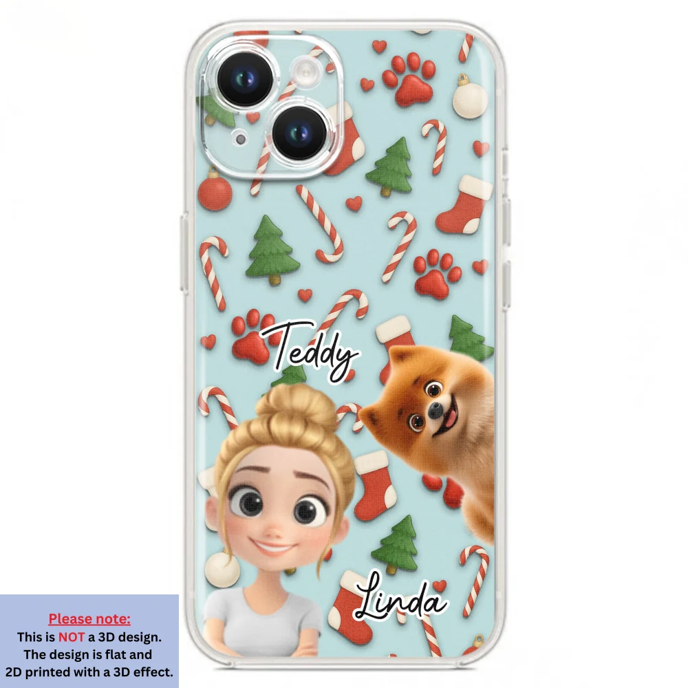 Dog And Human Cartoon Colorfull - Personalized Custom Phone Case - Image 17
