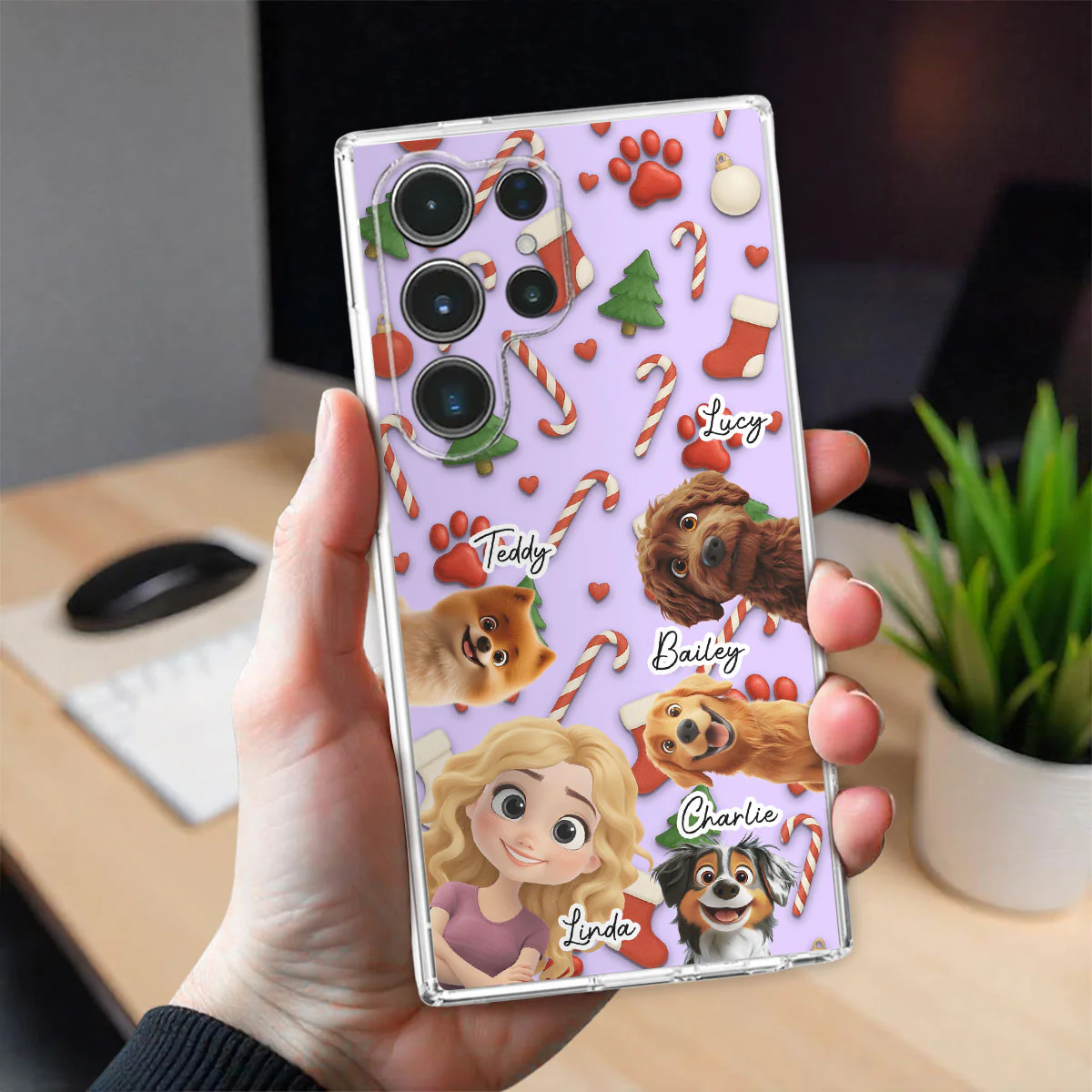 Dog And Human Cartoon Colorfull - Personalized Custom Phone Case - Image 4