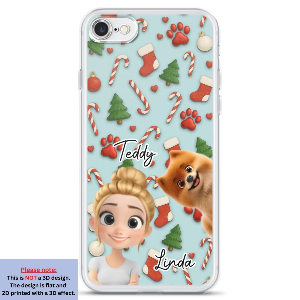 Dog And Human Cartoon Colorfull - Personalized Custom Phone Case - Image 6