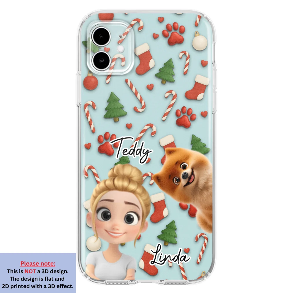 Dog And Human Cartoon Colorfull - Personalized Custom Phone Case - Image 8